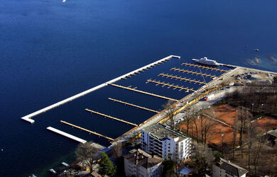 Locarno riprese aeree nuovo porto di Locarno