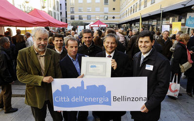 Bellinzona consegna label Bellinzona Citt&agrave; dell energia