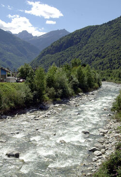 Valle di Blenio fiume Brenno Mondiali Pesca 2001
