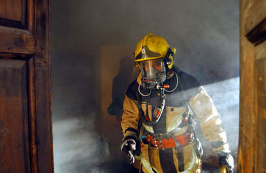 Orselina esercitazione Pompieri alla Madonna del Sasso
