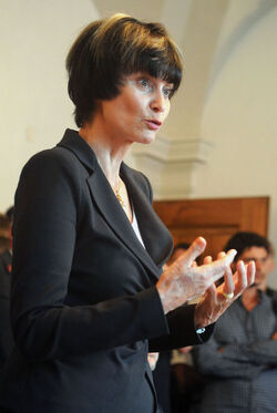 Locarno 64&deg; Festival del Film di Locarno incontro del Municipio con Micheline Calmy Rey