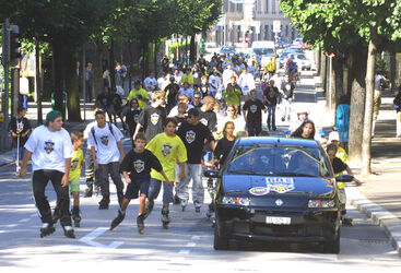 Lugano corteo Inlineskate