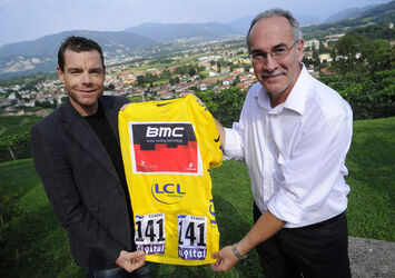 Stabio ricevimento Cadel Evans vincitore Tour de France
