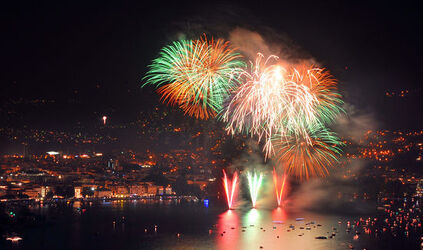Lugano spettacolo pirotecnico festa Nazionale 1.agosto