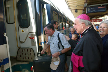Lugano 6. pellegrinaggio Lourdes partenza treno ffs Lugano 6. pellegrinaggio Lourdes partenza treno ffs