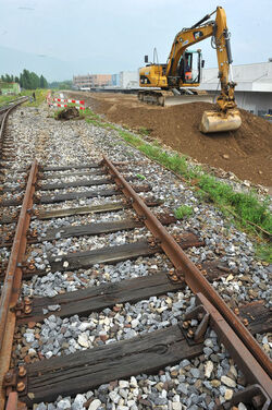 Stabio cantiere ferrovia Stabio Arcisate