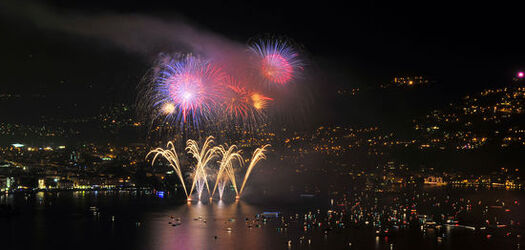 Lugano spettacolo pirotecnico festa Nazionale 1.agosto