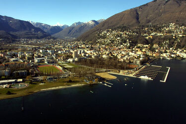 Locarno riprese aeree nuovo porto di Locarno