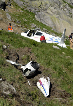 Passo San Gottardo incidente aereo