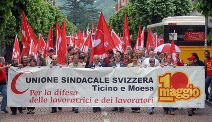 Bellinzona Corteo del 1. Maggio