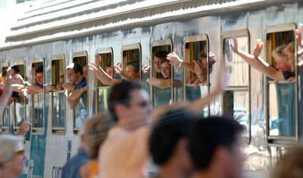 Lugano 6. pellegrinaggio Lourdes partenza treno ffs Lugano 6. pellegrinaggio Lourdes partenza treno ffs