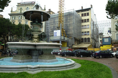 Lugano cantieri in piazza Rezzonico