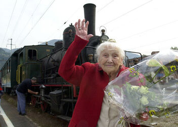 Mendrisio centenaria in treno a vapore