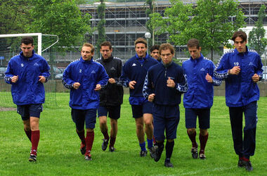 Calcio ACB in allenamento al completo