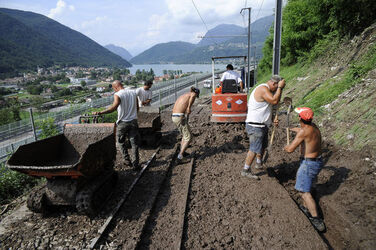 Capolago frana blocca la ferrovia Monte Generoso