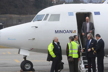 Agno primo volo di qualifica di Minoan Air a Lugano Airport