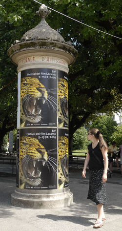 Locarno cartellone pubblicitario festival del Film