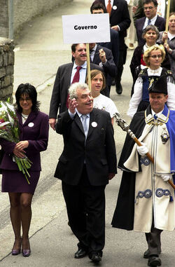 Brusio festeggiamenti Rodolfo Plozza Presidente GRBrusio