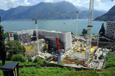 Lugano panoramica cantiere LAC