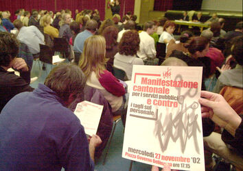 Mendrisio assemblea di protesta personale OSC