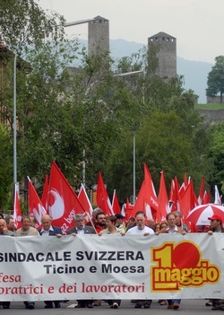 Bellinzona Corteo del 1. Maggio