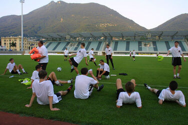Calcio Champions League allenamento Shaktar Donekts