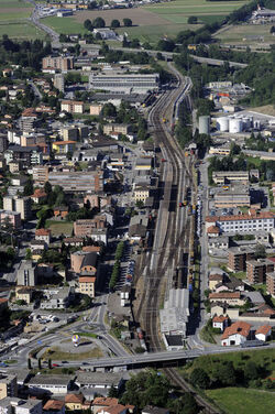 Mendrisio veduta panoramica zona stazione FFS