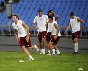 Calcio allenamnto AC Bellinzona in Ucraina