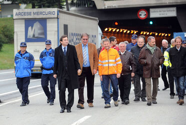Airolo 10&deg; anniversario commemporazione incidente galleria del San Gottardo