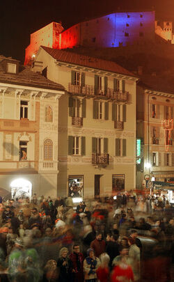Bellinzona illuminazione citta per carnevale rabadan