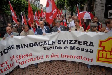 Bellinzona Corteo del 1. Maggio