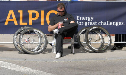 Ciclismo striscione Alpiq