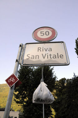 Riva S.Vitale atti vandalici contro Giuliano Bignasca