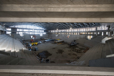 Ambri cantiere nuova pista di ghiaccio Gottardo Arena 